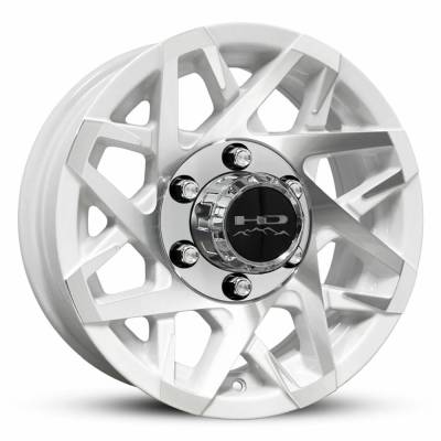 HD Wheels - HD Wheels Canyon 15x6 6x5.5 0mm Gloss White/Machined CY1560830WM