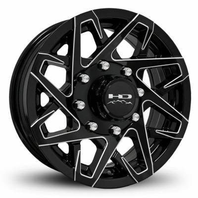 HD Wheels - HD Wheels Canyon 16x6 8x6.5 0mm Gloss Black/Milled CY1660820GB-M
