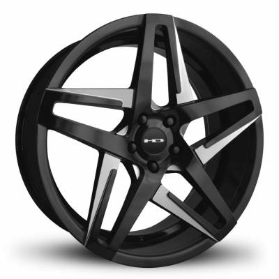 HD Wheels - HD Wheels Hairpin 20x8.5 5x4.5 35mm Satin Black/Milled HA20856535ML3