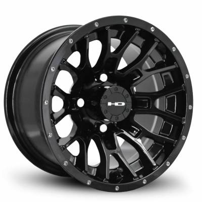 HD Wheels - HD Wheels RTC 14x7 4x4.0 -14mm Gloss Black RT147042-14AGB