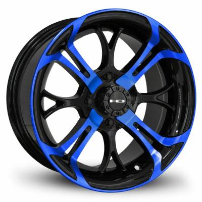 HD Wheels - HD Wheels Spinout 14x7 4x4.0 -10mm Gloss Black/Machined SO147042-10BK