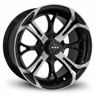 HD Wheels - HD Wheels Spinout 14x7 4x4.0 -10mm Gloss Red/Black SO147042-10BK-R