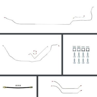 The Right Stuff Detailing - The Right Stuff COM68C4 1968 Chevy Chevelle Convertible Brake Hydraulic Line Kit