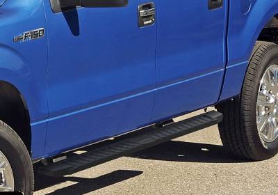 APS - APS T-Series Running Boards Black 09-14 Ford F150 Crew WB06TAG7B