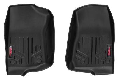 Rough Country Suspension Systems - Rough Country Front Floor Liners Black for Gladiator JT M-6150_B