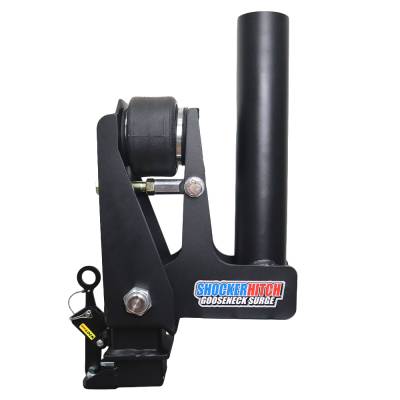 Shocker Hitch - Shocker Hitch 4RND-BLK-SL-9 Shocker 30K Offset Gooseneck Air Hitch 2-5/16" Ball