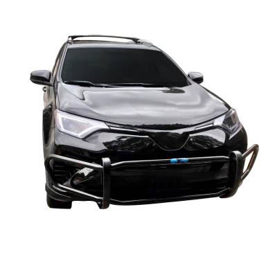 Black Horse Off Road - Black Horse 15TYR4A-19 Black Front Bumper Guard for 19-24 Toyota RAV4 & Venza