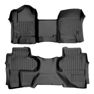 SMARTLINER - SMARTLINER SA0226/B0148 Front/Rear BLACK Floor Liners Silverado/Sierra Ext