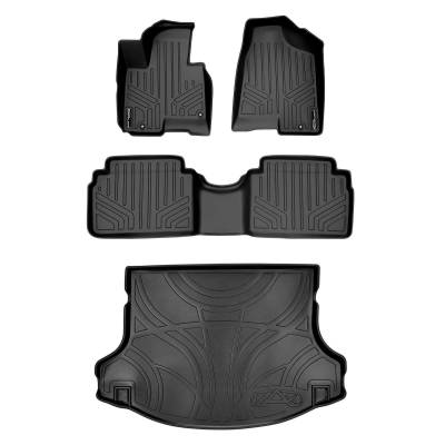 SMARTLINER - SMARTLINER SA0234/B0056/D0079 Front/Rear BLACK Floor Liners for Kia Sportage