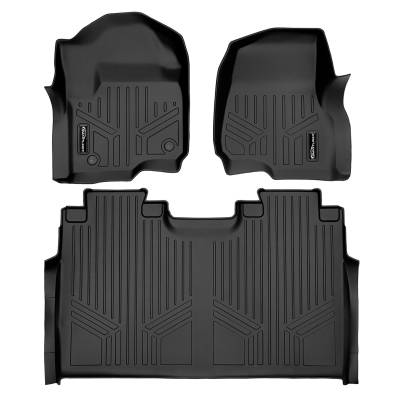 SMARTLINER - SMARTLINER SA0246/B0167 Front/Rear BLACK Floor Liners Super Duty Crew