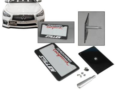 Stillen - Stillen 105510 Front License Plate Bracket Kit for 14-17 Infiniti Q50