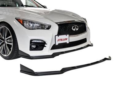 Stillen - Stillen KB11225 Sport Front Splitter Matte Black for 14-17 Infiniti Q50 Sport