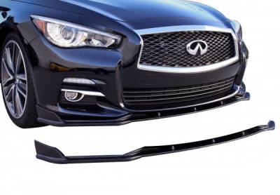 Stillen - Stillen KB11226 Premium Front Splitter Matte Black for 14-17 Infiniti Q50