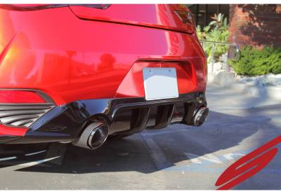 Stillen - Stillen 504454 Cat-Back Exhaust Carbon Fiber Tips for 17-21 Infiniti Q60 3.0t