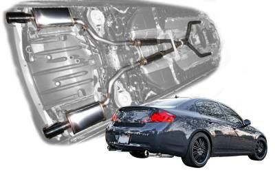 Stillen - Stillen 504375 SS Gen2 Cat Back Exhaust System for 07-08 Infiniti G35 Sedan