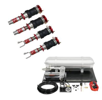 TruHart - TruHart TH-H1001+TH-MM03 Air Struts w/Basic for 90-93 Acura Integra 88-91 Civic