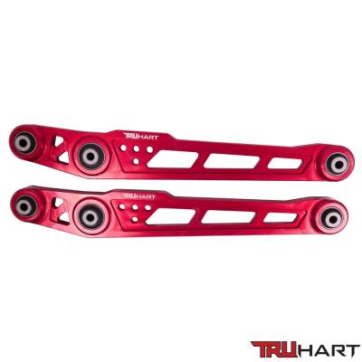 TruHart - TruHart TH-H102-RE Rear Lower Control Arms Red for 96-00 Honda Civic