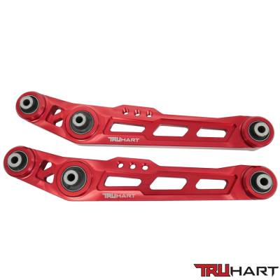 TruHart - TruHart TH-H101-RE Rear Lower Control Arms Red 90-01 Integra 88-95 Civic/CRX