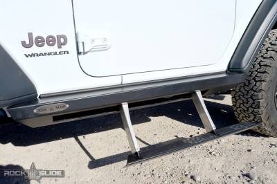 Rock Slide Engineering - Rock Slide BD-SS-301-JT4P Step Slider Set for 24-25 Jeep Wrangler JL 2DR