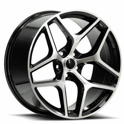 O.E. Revolution - O.E. Revolution Wheel Z28 22x9 5x120 35mm Gloss Black & Machined Z28-2291835BM