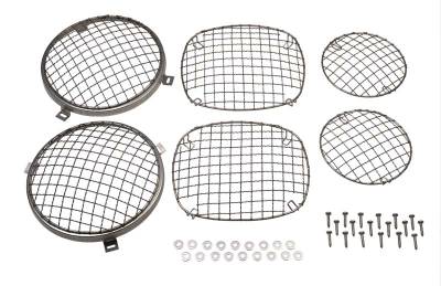 Kentrol - Kentrol 30465 Polished Wire Mesh Guard Set 6pc for 76-86 Jeep CJ