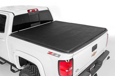 Rough Country Suspension Systems - Rough Country Soft Tri-Fold Tonneau Cover Silverado/Sierra 6.6' 41288650A