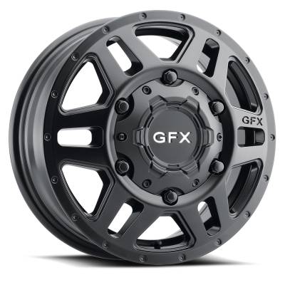 Voxx - Voxx D-106567 MV2 16x6 6-205 et84 CB161.1 Matte Black Sprinter Dually Front Whee