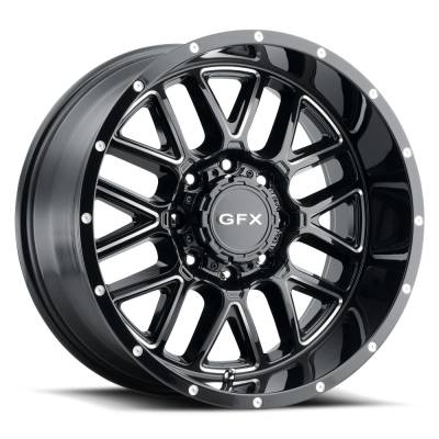 Voxx - Voxx D-123769 TM5 17x8.5 6-139.7 CB106.2 et0 Gloss Black Milled 2500lbs Load Rat