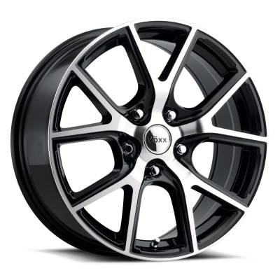 Voxx - Voxx D-66147 Lumi 17x8 5-114.3 et35 CB73.1 Gloss Black Machined Face