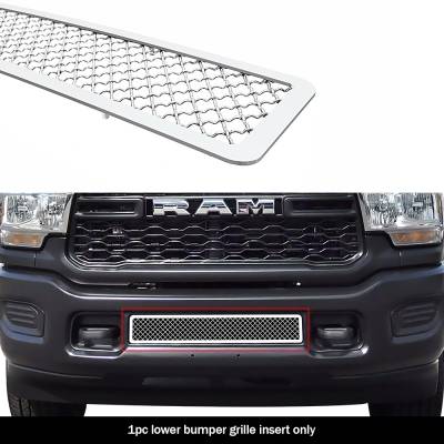 APS - APS Wire Mesh Bumper Grille-Polish for 19-24 Ram 2500/3500 GR04GEJ32S