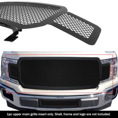 APS - APS Wire Mesh Grille Black 18-20 Ford F150 GR06GFD00K