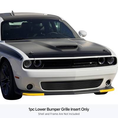 APS - APS Stainless Billet Bumper Grille Black for 15-23 Dodge Challenger GR04FFC39J