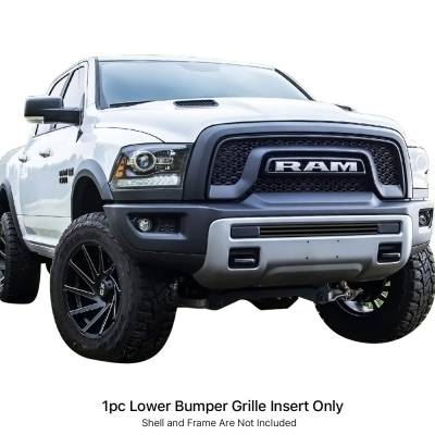 APS - APS Stainless Billet Bumper Grille Black for 15-18 Ram 1500 Rebel GR04FEB56J