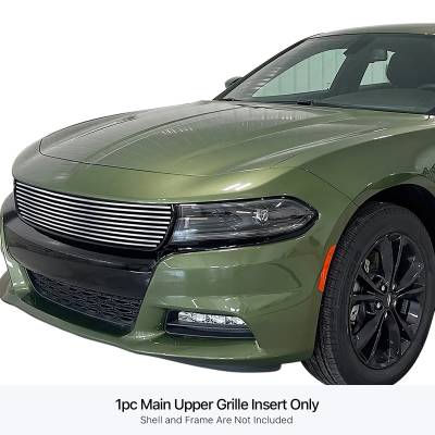 APS - APS Stainless Billet Grille-Polish for 15-23 Dodge Charger SXT GR04FFC44S