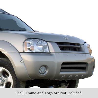APS - APS Stainless Billet Bumper Grille Black for 01-04 Nissan Frontier GR14HED20J