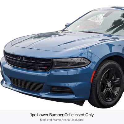 APS - APS Stainless Billet Bumper Grille Black for 15-23 Charger SXT GR04FFC46J