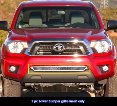 APS - APS Wire Mesh Bumper Grille-Polish for 12-15 Toyota Tacoma GR20GFI38T