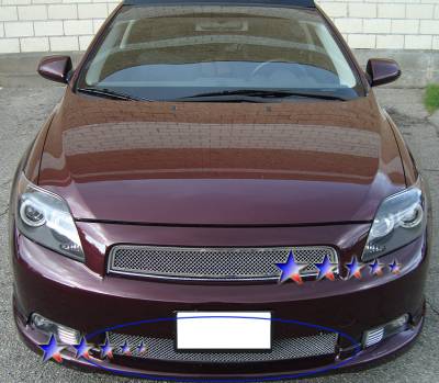 APS - APS Wire Mesh Bumper Grille-Polish for 05-10 Scion TC GR20GFJ19T