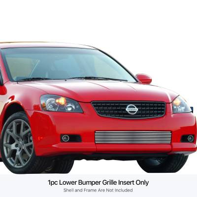 APS - APS Stainless Billet Bumper Grille-Polish for 05-06 Altima SER GR14FEB68S