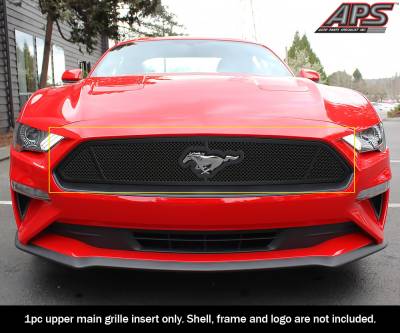 APS - APS Wire Mesh Grille Black 18-22 Mustang EcoBoost GR06GFD47H