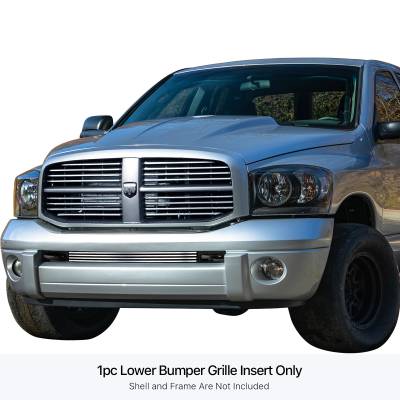 APS - APS Stainless Billet Bumper Grille-Polish for 06-08 Ram 1500/HD GR04FEG33S
