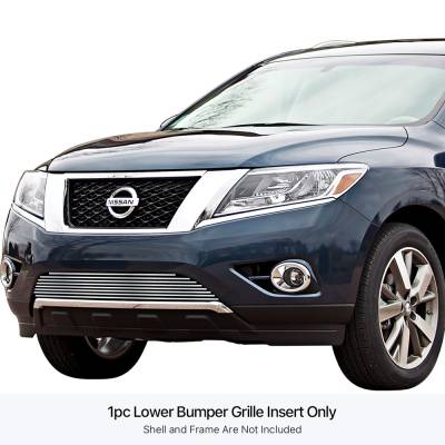 APS - APS Stainless Billet Bumper Grille-Polish for 13-16 Pathfinder GR14FEE64S