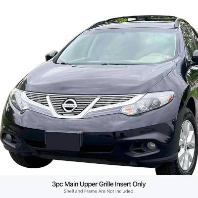 APS - APS Stainless Billet Grille-Polish for 11-14 Nissan Murano GR14FEE65S