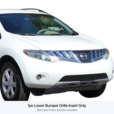APS - APS Stainless Billet Bumper Grille Black for 09-10 Nissan Murano GR14FEE68J