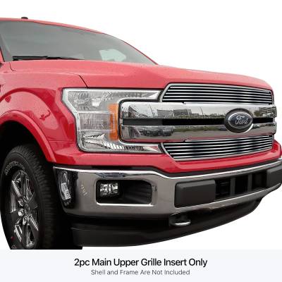 APS - APS Stainless Billet Grille-Polish 18-20 Ford F150 XL/XLT GR06HFD42S