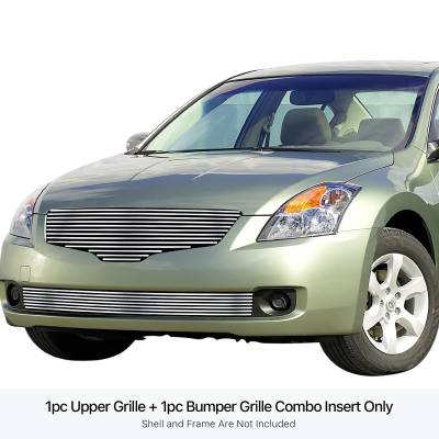 APS - APS Stainless Billet Grille-Polish for 07-09 Altima Sedan GR14HGG65S