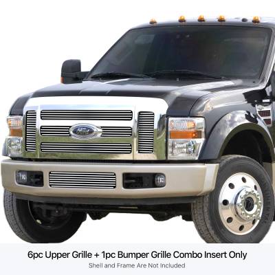 APS - APS Stainless Billet Grille-Polish 08-10 Ford Super Duty GR06FGH03S