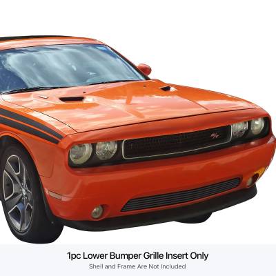 APS - APS Stainless Billet Bumper Grille Black for 11-14 Challenger GR04FFI18J