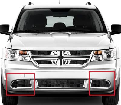 APS - APS Wire Mesh Fog Light Grilles-Polish/Black GR04GFH78C