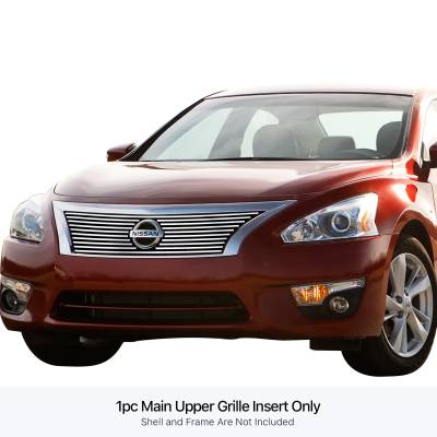 APS - APS Stainless Billet Grille-Polish for 13-15 Nissan Altima GR14FFC85S